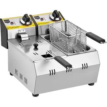 Çiftli Kapaklı Elektrikli 3+3 lt Fritöz